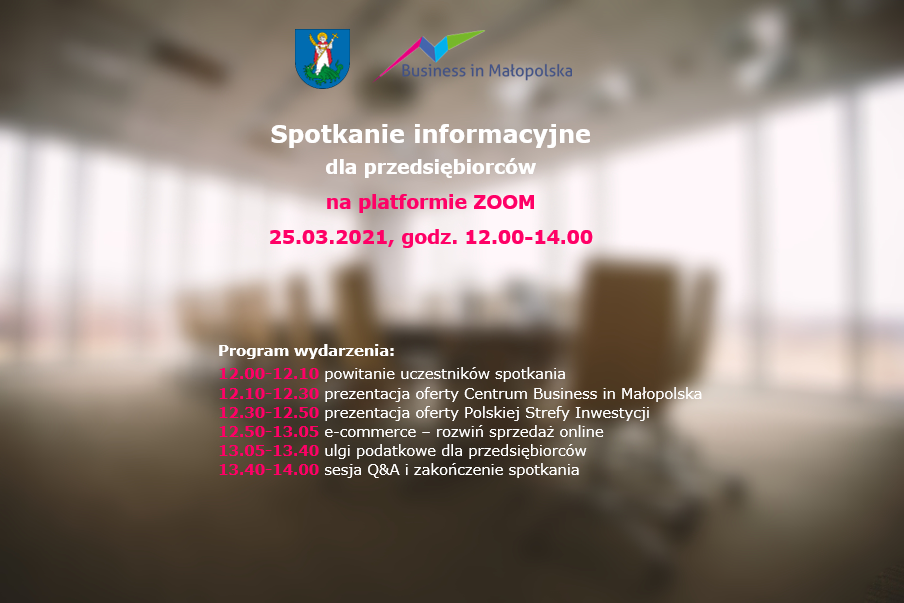 ZAPROSZENIE – spotkanie informacyjne dla przedsiębiorców